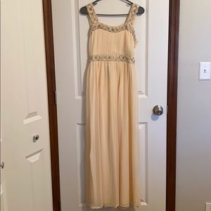 NWT Forever21 blush/silver evening gown